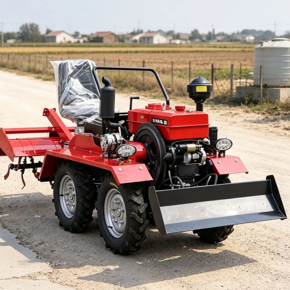 Farming Equipment For Agriculture - Aangepaste 4-wiel 4WD rotorkopegzaaimachine voor de