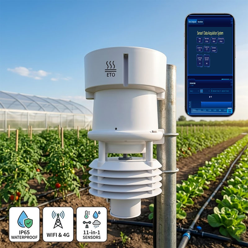 Precision Farming Smart Agriculture - Slim WiFi 4G landbouw ET0 weerstation