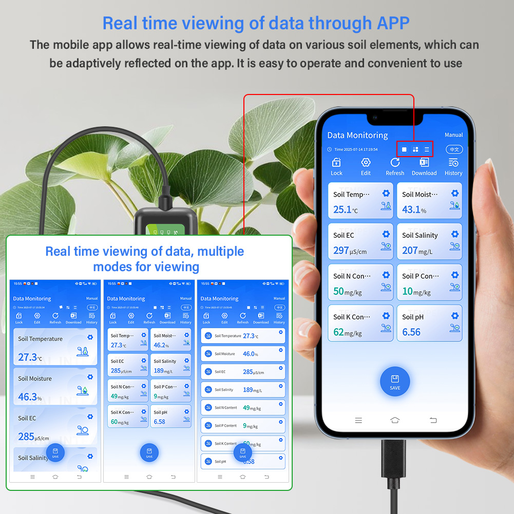 8-in-1 Bodemsensor voor Landbo - Precision Farming Smart Agriculture recensie en prijs